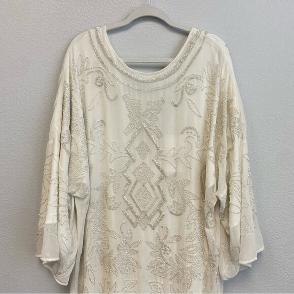 New Zara Beaded Embroidered Maxi Dress Limited edition Blogger Fave Size M-L - Picture 3 of 15